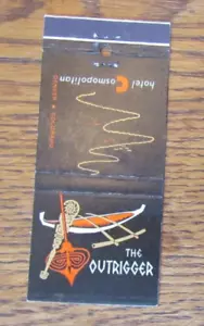 CARATTERISTICA COPERTINA LIBRO FIAMMIFERI: OUTRIGGER POLYNESIAN FOOD DENVER, CO MATCHCOVER -C26 - Foto 1 di 3