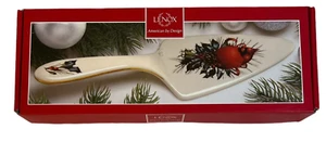 Lenox Winter Greetings Cardinal Pie Cake Dessert Server Christmas Porcelain w/Bo - Picture 1 of 8
