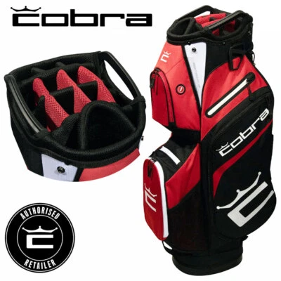 Cobra Signature 14-WAY Divider Golf Cart Bag Red Inc/Waterproof Zip - NEW! 2024 - Image 1 of 4