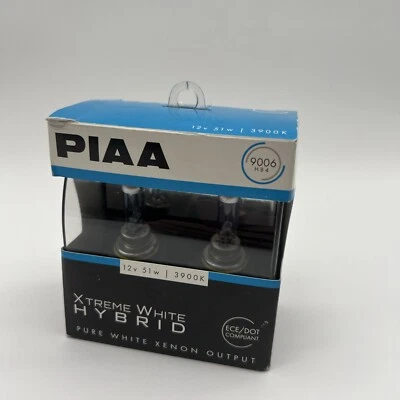 PIAA 9006/HB4 Xtreme White Hybrid Headlight Halogen Light Bulbs Twin Pack 3900K - Image 1 of 4