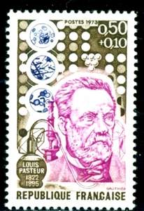 1973 Louis Pasteur,chemist,microbiologist,vaccine,rabies,anthrax,France,1848,MNH - Picture 1 of 1