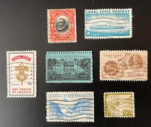7 Canal Zone Stamps: 37 (1906), 148-150, 157, C10 (from 1936), C28 - Picture 1 of 5
