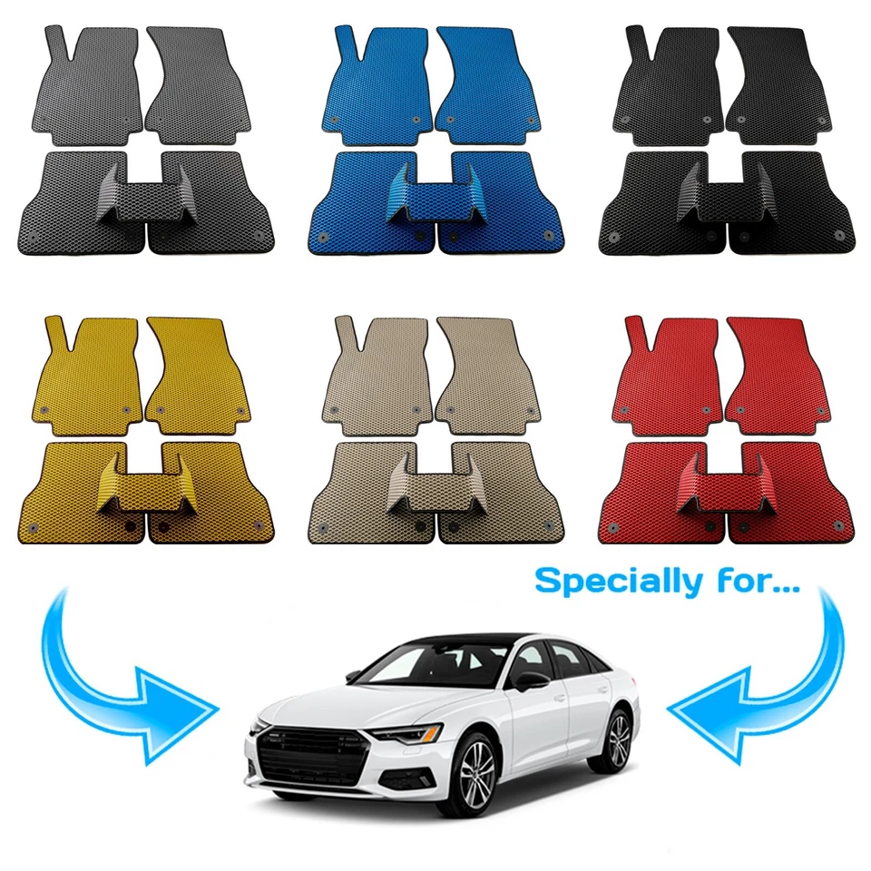Car Floor Mats for AUDI A6 / S6 2019—2023 Custom Fit All Weather Liners Carpet - Image 1 of 1