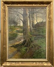 Ölbild Landschaft mit Bäumen um 1900 Norddeutscher Maler Hamburger Schule 