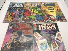 LOT 5  VTG Super Hero Comic Book DC New Gods El Diablo The New Titans Lot 1989