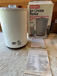 Waring Ice Cream Parlor Machine CF520-1 Frozen Dessert Maker White NIB Vintage - Picture 1 of 14