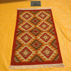 Hand Woven Wool Rug Turkish Kilim Dhurrie Afghan Oriental Area Rug 2.6X4 Feet