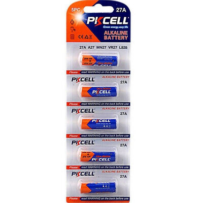 5x Pila PKCell Pile Alcaline 12V 27A MN27 A27 LR27A G27A L828 CA22 EL812 V27A • 4.50€