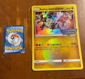 JUMBO LEGENDARY POKEMON Reshiram Zekrom & Kyurem OVERSIZED Promo Card 2018