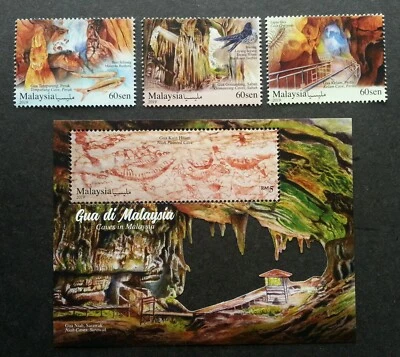 *Envío gratuito Malaysia Caves 2019 pintura pájaro (sello + ms) MNH *troquelado *inusual Foto 1 de 4