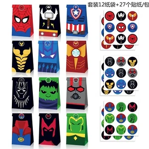 12PCS Marvels Superhero Birthday Goodie Party Favor Bags Set+ Stickers Gift - Picture 1 of 3