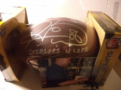 HINES WARD PITTSBURGH STEELERS SIGNED FOOTBALL INSCRIBED STEELERS FOR LIFE COA - Image 1 of 2