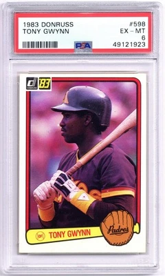 1983 Donruss #598 TONY GWYNN RC дебютант карта PSA 6 SAN DIEGO PADRES HOF - Изображение 1 из 2