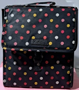 Sacco pranzo isolato Vera Bradley Havana Dots nero rosa nuovo con etichetta - Foto 1 di 7
