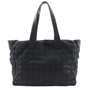 Bolso de Mano CHANEL MM Nuevo Línea de Viaje Negro Nylon Lona Mujeres - Imagen 1 de 12