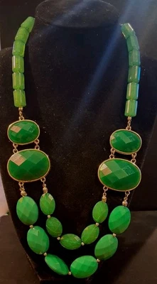 Collar babero de plástico verde 18"-20" Foto 1 de 4