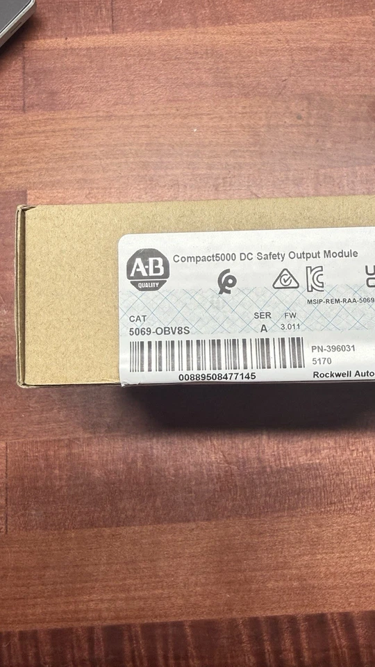 Allen-Bradley 5069-OBV8S Ser A I/O 8-Ch 24VDC Compact 5000 Safety Output Module - Image 1 of 1