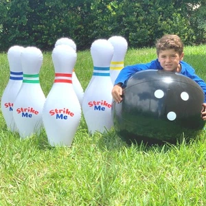 Giant Inflatable Kids Bowling Set - 6 27" Jumbo inflatable bowling pins - 1 2... - Picture 1 of 7