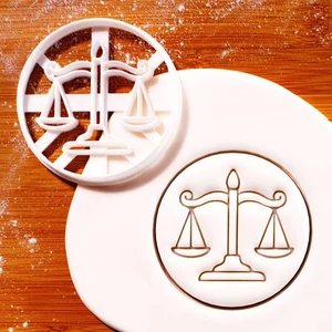 Scales of Justice Cookie Cutter - Law School Graduation Judge Attorney Bar Exam - Picture 1 of 6