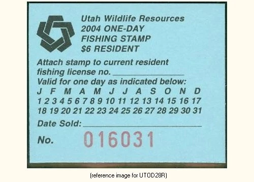 Sello de un día Halfpricefish Utah 2004 $6,00 RESIDENTE *NUEVO DESCUBRIMIENTO* Foto 1 de 1