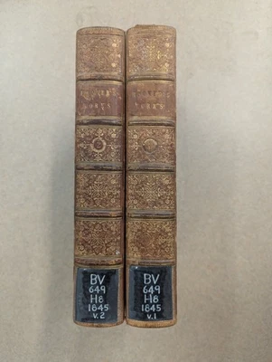 Isaac Walton's Works Of... Richard Hooker. HC. 2 vols. Deluxe Leather Ed. 1845 Foto 1 de 4