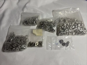 NEW Lot Of Heart Key Themed Silver Tone Metal Charms/Pendants, Jewelry Making - Picture 1 of 7