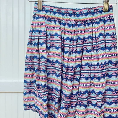 Lorimer NYC Aztec красочный узор полоски юбка радуга пастель мини женщин XS - Изображение 1 из 4