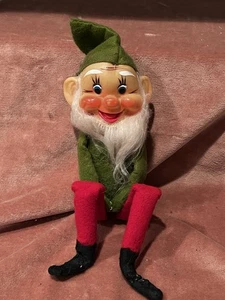 Vintage Knee Hugger Dwarf Elf Christmas Ornament - Picture 1 of 17