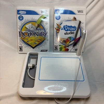 Tablet Juego Nintendo Wii uDraw UDraw Studio y Pictionary Probado Funcionando Foto 1 de 4