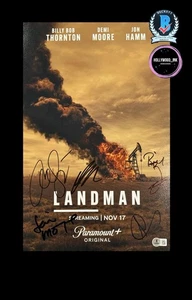 LANDMAN CAST 5X FOTO FIRMATA 11x17 BILLY BOB +DEMI+ALI +ANDY+JACOB BECKETT COA - Foto 1 di 5