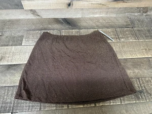 ⚡️ Victoria's Secret PINK Brown Glitter Mini Skirt Swim Cover-up Small NEW⚡️ - Picture 1 of 3