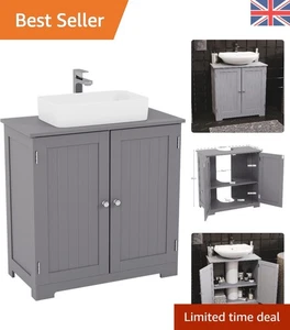 Elegant Priano Under Sink Cabinet - Space-Saving Grey Bathroom Storage Solution - Picture 1 of 9