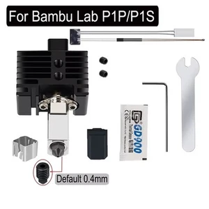 3D Printer For Bambu Lab P1P P1S Hotend Kit Hardened 0.4mm Nozzle Upgraded Parts - Afbeelding 1 van 19