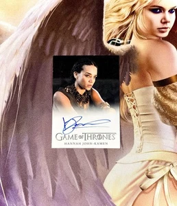 HANNAH JOHN-KAMEN GAME OF THRONES ORNELA AUTO GHOST THUNDERBOLTS MARVEL MCU RARE - Picture 1 of 2