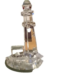 "Faro de cristal de colección con figura de espejo casa de playa náutica de 4"" de alto ¡Bonita!" - Imagen 1 de 6