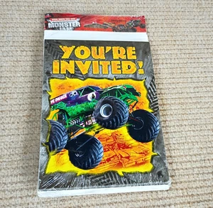 NUEVO Sobre de invitación de fiesta Monster Jam postal de agradecimiento 8 cada uno sellado 2007 - Imagen 1 de 5