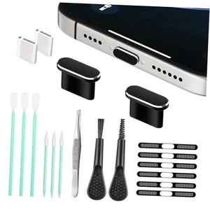 Haut-parleur téléphone portable maille anti-poussière en métal, port de charge typeC prise poussière, USB type c - Photo 1 sur 8