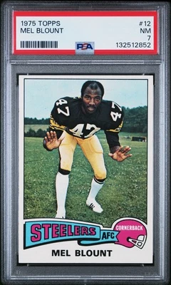 1975 Topps #12 Mel Blount Steelers RC PSA 7 NM - Image 1 of 3
