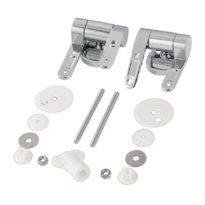 1 Set WC Toilet Seat Hinges Soft Close Hinge Replacement Fittings Hinge - Picture 1 of 9