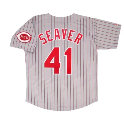 Camiseta de carretera gris Tom Seaver Cincinnati Reds con parche de equipo para hombre (S-3XL) Foto 1 de 4