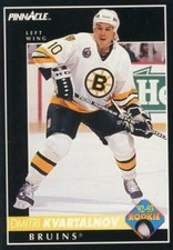#405 Dmitri Kvartalnov - Boston Bruins - 1992-93 Pinnacle Canadian Hockey