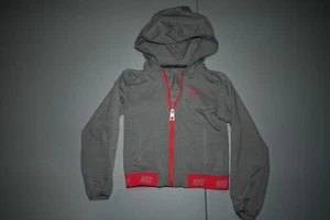 Youth Girls Nike Dri-Fit Sz 5 S (5) Hooded Jacket (Grey/Pink) Nike - Picture 1 of 3