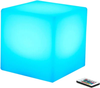 LED Cube Light, 6-Inch Rechargeable & Remote Control Mood Lamp, 16 Color Changin - Image 1 of 4