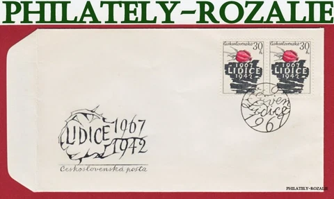 Czechoslovakia First Day Cover - FDC 1967 Mi: 1715 Destruction of Lidice Cover