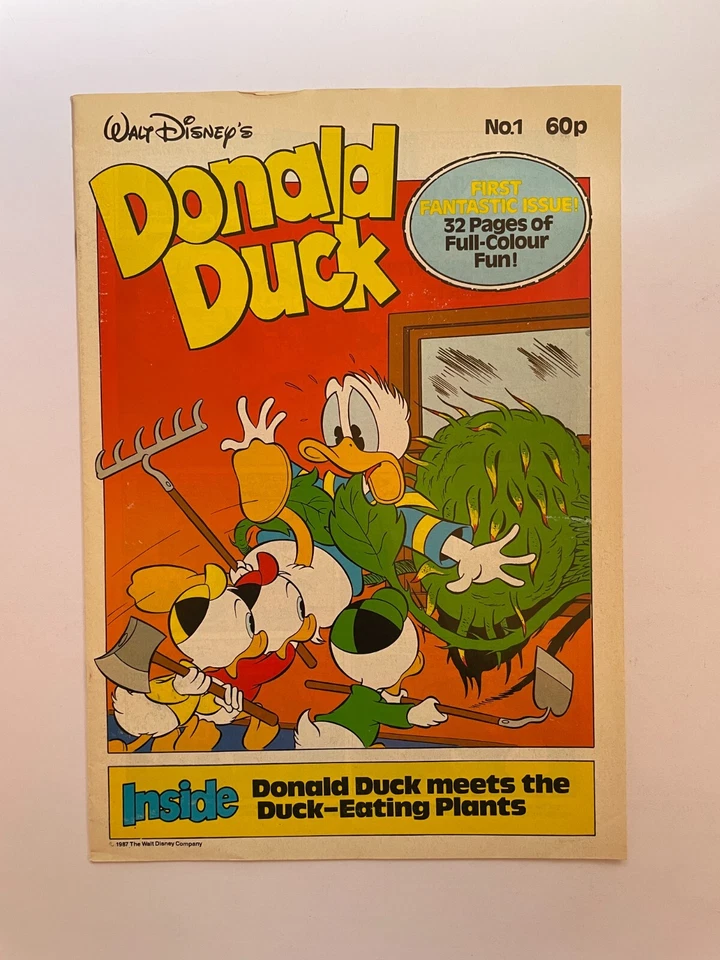 DONALD DUCK #1 LONDON EDITIONS 1987 VF+ Walt Disney Comics in Full Color! - Image 1 of 3