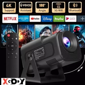 4K Mini Projector 12000 Lumen LED 1080P WiFi Bluetooth UHD Portable Home Theater - Picture 1 of 11