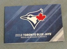 2018 TORONTO BLUE JAYS POCKET SCHEDULE Mint Condition