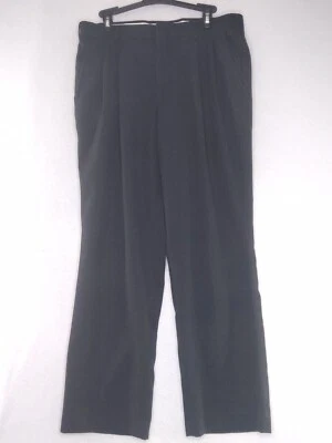 Pantalones de vestir Botany '500 para hombre talla W36 L30 rectos plisados negros  Foto 1 de 4