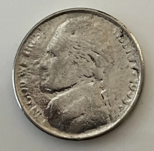 1993-P Struck Through Capped Die Jefferson Nickel Coin Mint Error - Free Ship - Picture 1 of 4