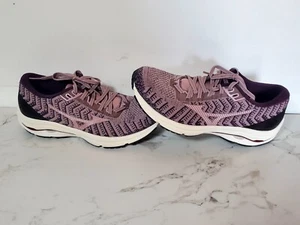 Mizuno Women's Wave Rider 24 KNIT Running Shoe, Woodrose/Lilac,  Size 9 EUC - Picture 1 of 6